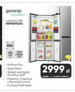 Max Elektro Lodówka Sbs Gorenje NRM819E61X oferta
