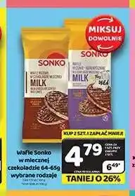 Wafle w czekoladzie mlecznej Sonko