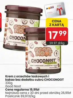 Market Point Krem z orzechów laskowych i kakao bez dodatku cukru Choconoot Good Noot oferta