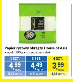 Makro Papier ryżowy okrągły House of Asia oferta