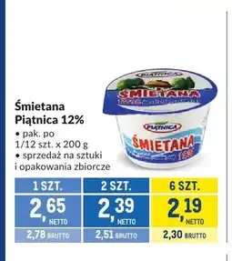 Makro Śmietana Piątnica 12% oferta