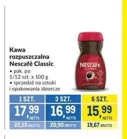 Makro Kawa rozpuszczalna Nescafé Classic oferta