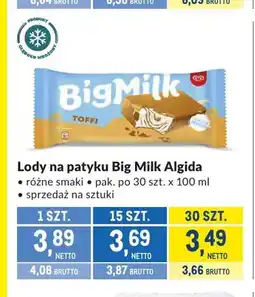Makro Lody na patyku Big Milk Algida oferta