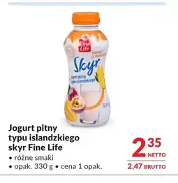 Makro Jogurt pitny typu islandzkiego skyr Fine Life oferta