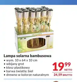 Makro Lampa solarna bambusowa oferta