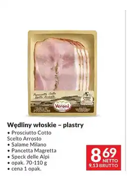 Makro Wędlina włoska Prosciutto Cotto Scelto Arrosto plastry Veroni oferta