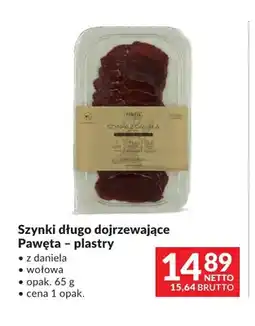 Makro Szynka długo dojrzewająca z daniela Pawęta plastry oferta