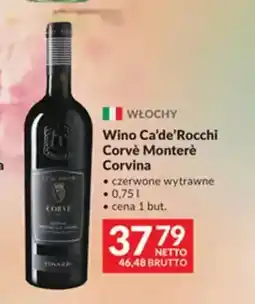 Makro Wino czerwone Ca'de'Rocchi Corvè Monterè Corvina wytrawne oferta