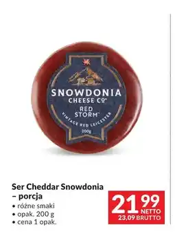 Makro Ser cheddar porcja Snowdonia oferta