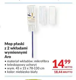 Makro Mop płaski z 2 wkładami wymiennymi Aro oferta
