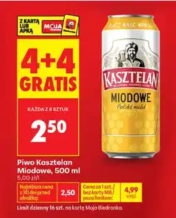 Biedronka Piwo Kasztelan Miodowe oferta