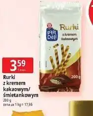 E.Leclerc Rurki z kremem kakaowym/śmietankowym P'tit Deli oferta