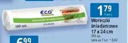 E.Leclerc Woreczki śniadaniowe Eco+ 17x24 cm oferta