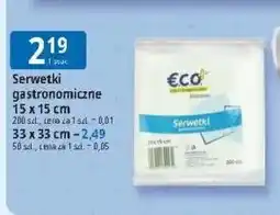 E.Leclerc Serwetki gastronomiczne Eco+ 15x15 cm oferta