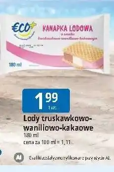 E.Leclerc Lody truskawkowo-waniliowo-kakaowe Eco+ oferta