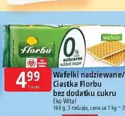 E.Leclerc Wafelki nadziewane Florbú bez dodatku cukru oferta