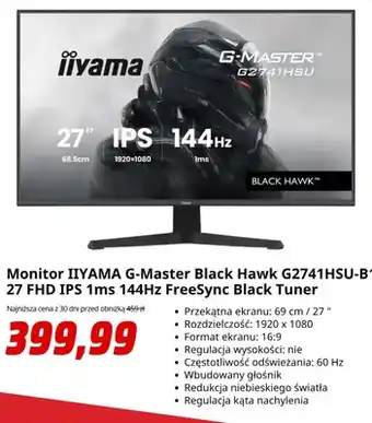 Monitor Iiyama G-Master Black Hawk G2741HSU-B1