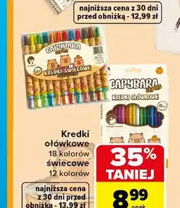 Carrefour Kredki świecowe Capybara 12 kolorów oferta