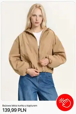 Cropp Beżowa lekka kurtka z kapturem Cropp oferta