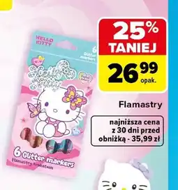 Carrefour Flamastry brokatowe Hello Kitty oferta