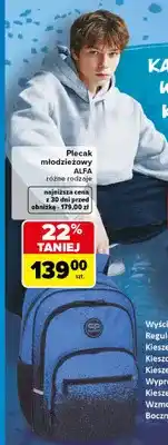Carrefour Plecak młodzieżowy CoolPack Alfa oferta