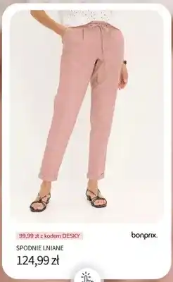 BonPrix Spodnie lniane Bonprix oferta