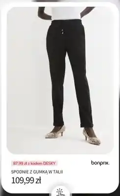 BonPrix Spodnie z gumką w talii Bonprix oferta