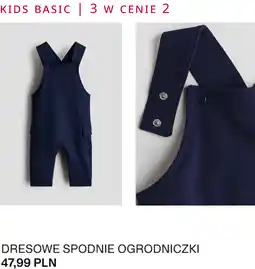 H&M Dresowe spodnie ogrodniczki H&M Kids Basic oferta