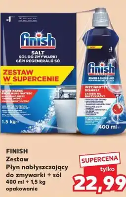 Kaufland Finish Zestaw Płyn nabłyszczający do zmywarki + sól oferta