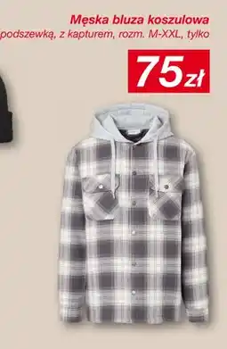 KiK Bluza koszulowa męska z podszewką i kapturem oferta