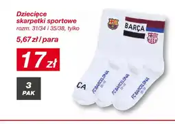 KiK Skarpetki sportowe dziecięce FC Barcelona 3-pak oferta