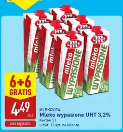 ALDI Mleko UHT wypasione Mlekovita 3,2% oferta