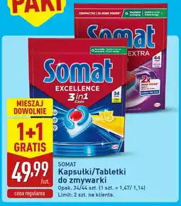 ALDI Kapsułki do zmywarki Somat Excellence 3in1 Caps oferta