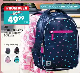 Biedronka LOOZ Plecak szkolny dwukomorowy, 1-3 klasa oferta
