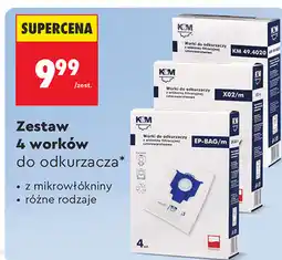 Biedronka Zestaw 4 worków do odkurzacza K&M oferta