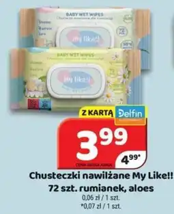 Delfin Chusteczki nawilżane My Like!! oferta
