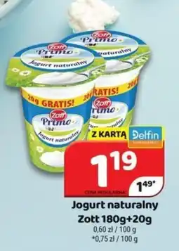 Delfin Jogurt naturalny Zott oferta
