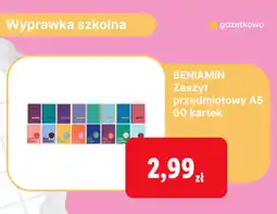 Lidl BENIAMIN Zeszyt przedmiotowy A5 60 kartek oferta