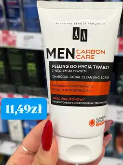 Rossmann AA MEN CARBON CARE PEELING DO MYCIA TWARZY Z WĘGLEM AKTYWNYM oferta