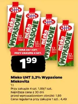 Netto Mleko UHT 3,2% Wypasione Mlekovita oferta