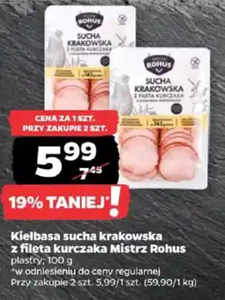 Netto Kiełbasa sucha krakowska Mistrz Rohus oferta