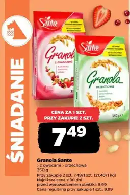 Netto Granola Sante z owocami orzechowa oferta