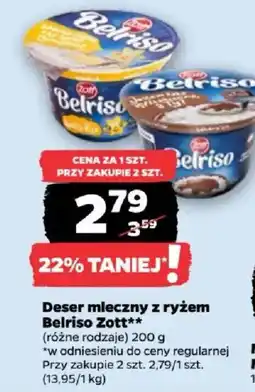 Netto Deser mleczny z ryżem Belriso Zott oferta