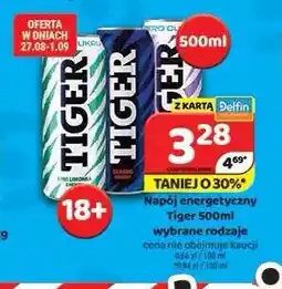 Delfin Napój energetyczny Tiger Kiwi Limonka oferta