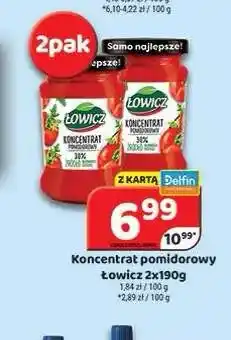 Delfin Koncentrat pomidorowy Łowicz 2-pak oferta