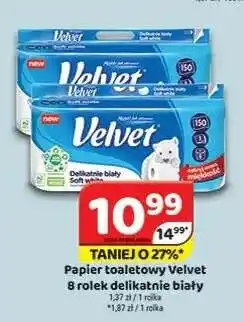 Delfin Papier toaletowy Velvet Delikatnie Biały 8-pak oferta