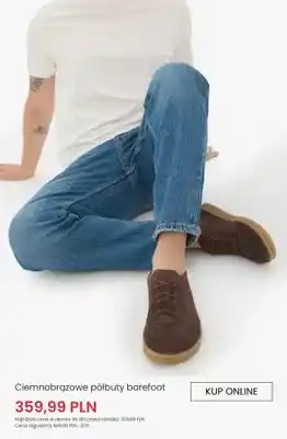 Ciemnobrązowe półbuty barefoot