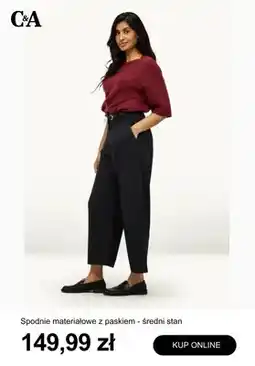C&A Spodnie materiałowe z paskiem - średni stan C & A oferta