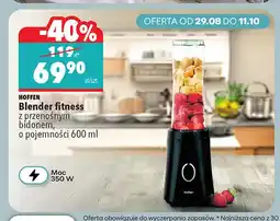 Biedronka Blender fitness Hoffen z przenośnym bidonem oferta