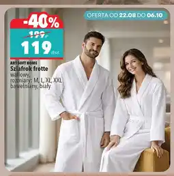 Biedronka Szlafrok frotte waflowy bawełniany Art Soft Home oferta